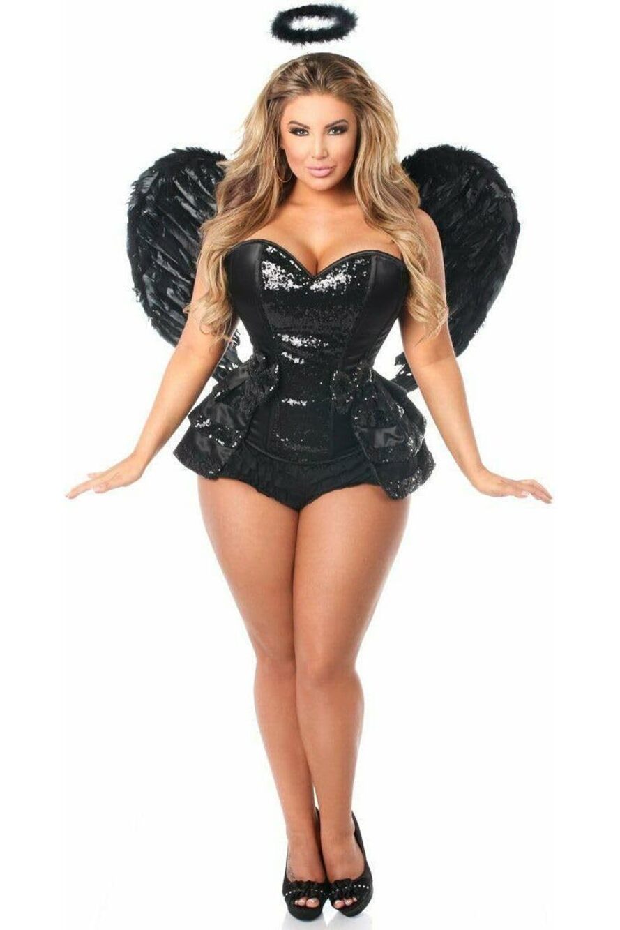 5209 Top Drawer 4 PC Midnight Angel Corset Costume 4X